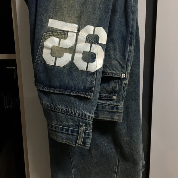 트릴리온 92 그래픽 파라슈트 벌룬핏 데님 팬츠 [샌드 블루]