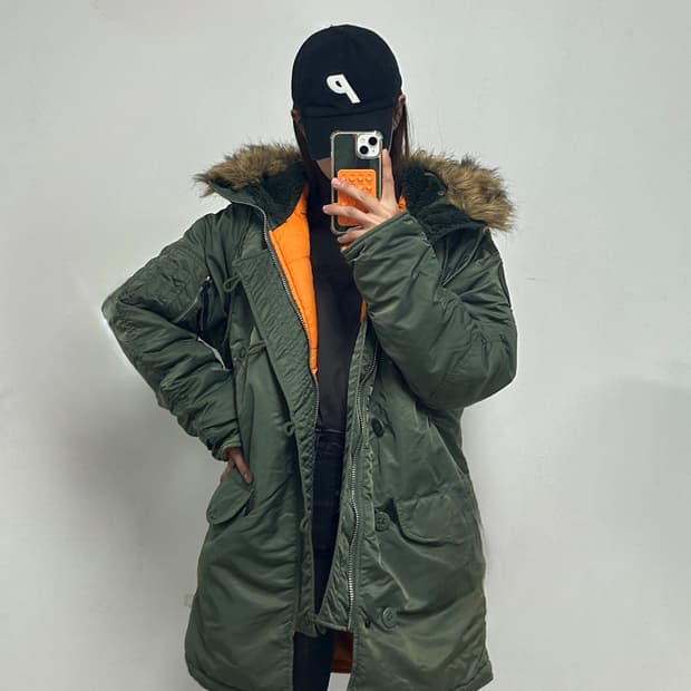 쇼트 n3b 야상 점퍼 올리브 카키 