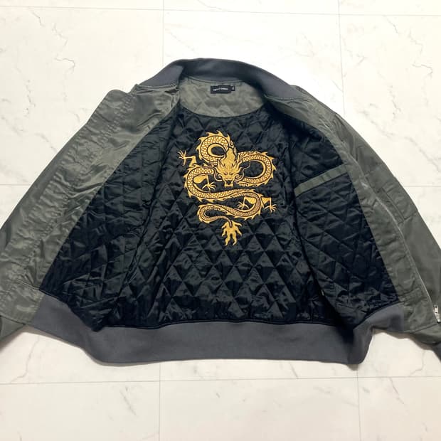 어바웃엠브로 임금 자수 봄버 Ma-1 항공 점퍼 105-110