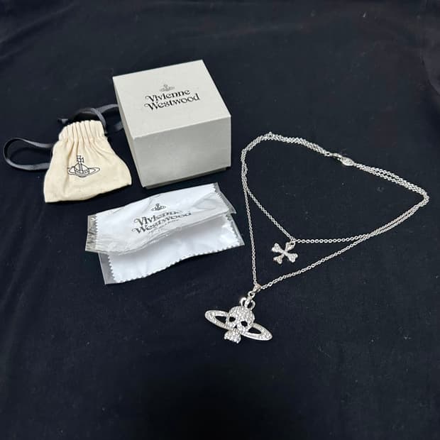 비비안웨스트우드 스컬 해골 레이어드 목걸이 펑크 고스 나나