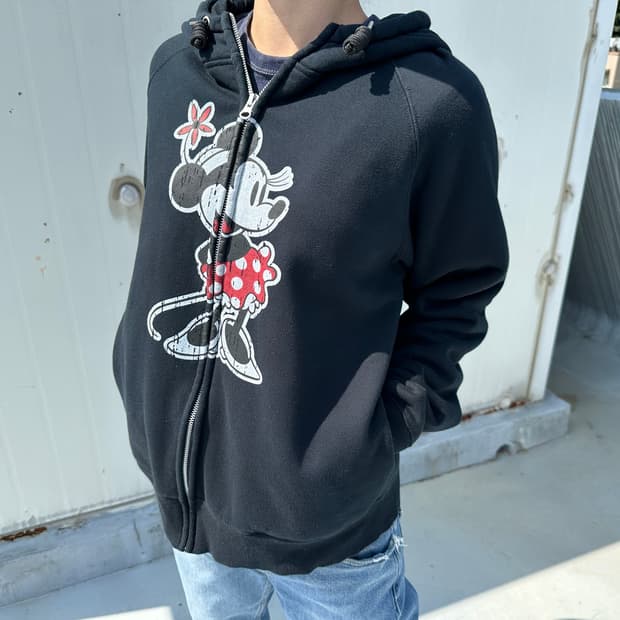 도쿄 디즈니 미니마우스 후드 집업(귀모양 후드)