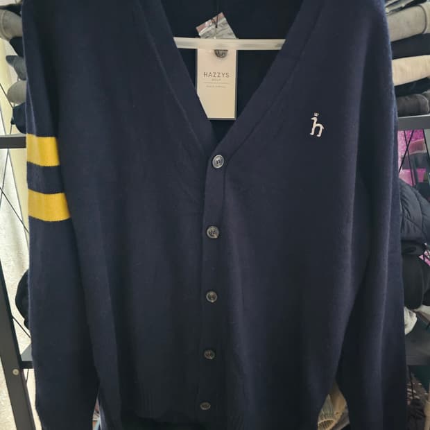 (새제품)헤지스 네이비 골프 가디건 105