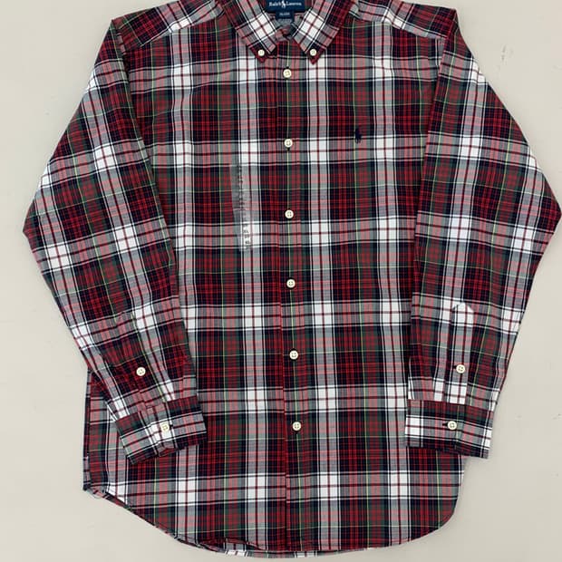 폴로 랄프로렌 보이즈 체크 셔츠 XL(20)