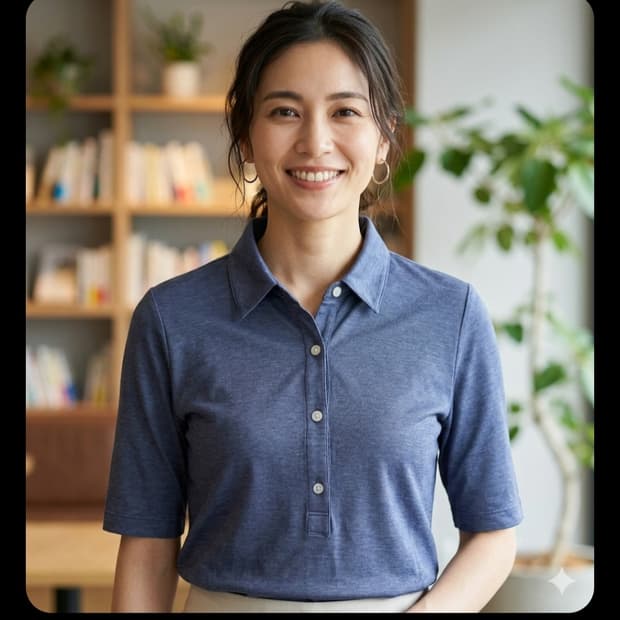 COMME CA DU MODE 실크 94% 반팔 폴로 셔츠 (S)