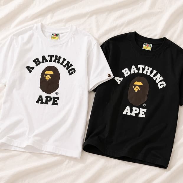 베이프 반팔티 블랙/화이트 새상품