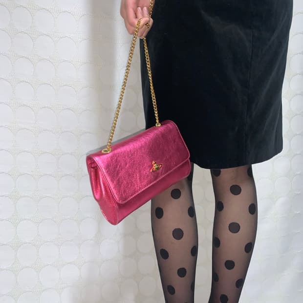 vivienne westwood 핑크 Y2K 체인 백