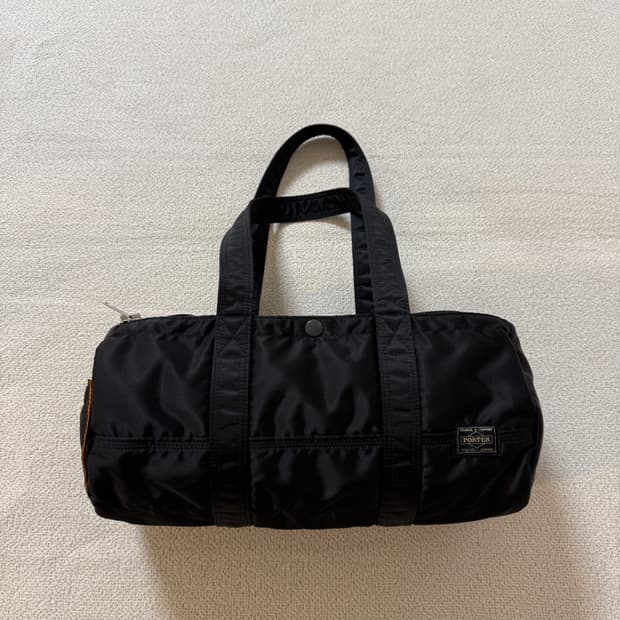 (미사용급) PORTER 포터 탱커 더플백 L 블랙 보스턴백