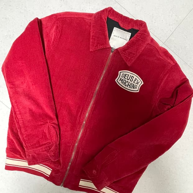 [XL] 데우스 엑스 마키나 레논 코듀로이 봄버 자켓 레드