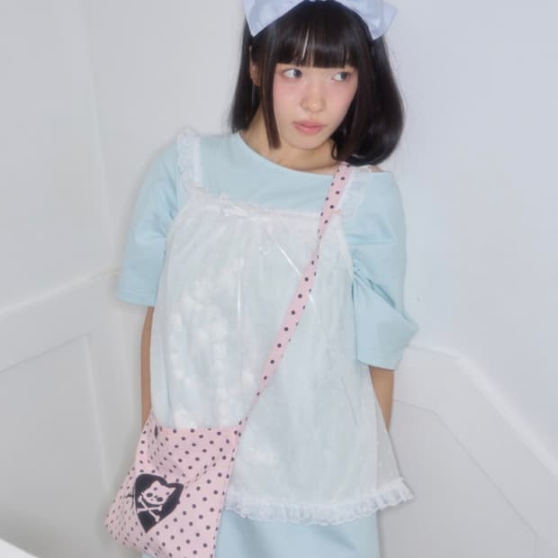샤키리 BABY DOT TULLE TOP (IVORY)