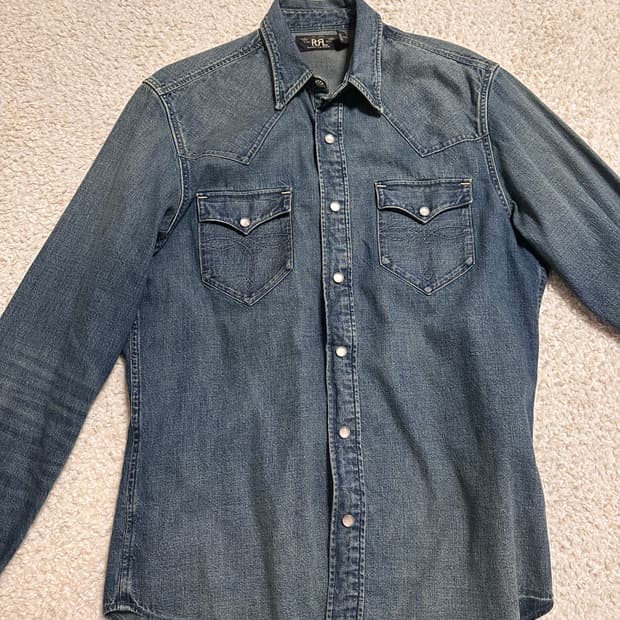 rrl 웨스턴데님셔츠 다크워시 m