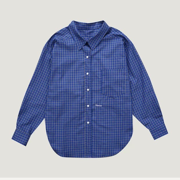 Ribbonbit Indigo blue check shirts 