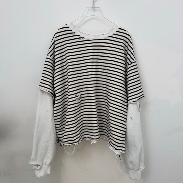 빈티지 레이어드 맨투맨