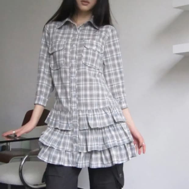 모론 셔츠 드레스
