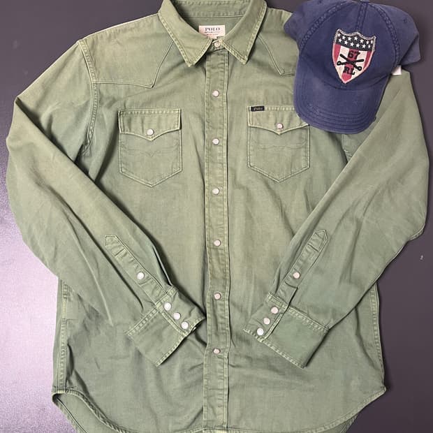 폴로 데님 웨스턴 셔츠