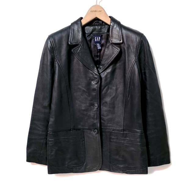 [M] 90s 갭 레더 블레이저 블랙
