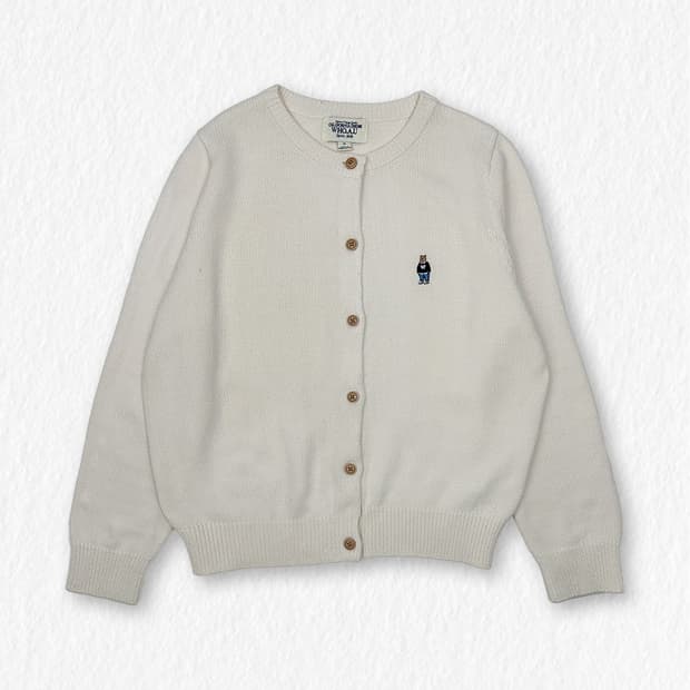 후아유 크림색 가디건