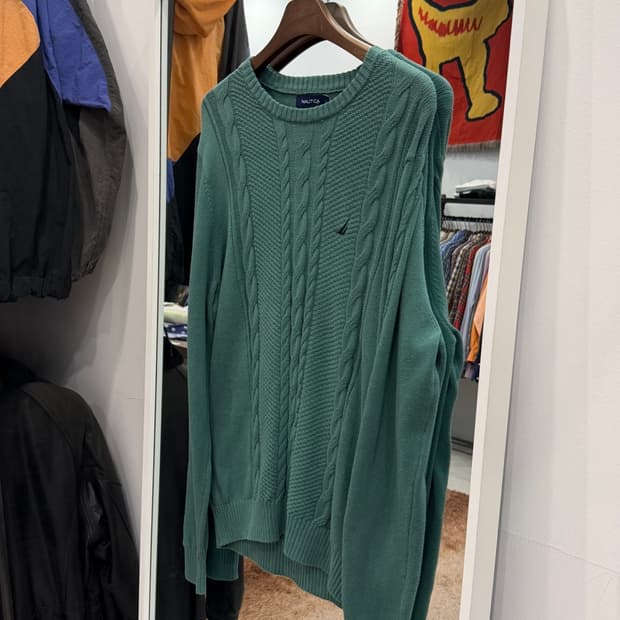 Nautica 노티카 케이블 코튼 니트