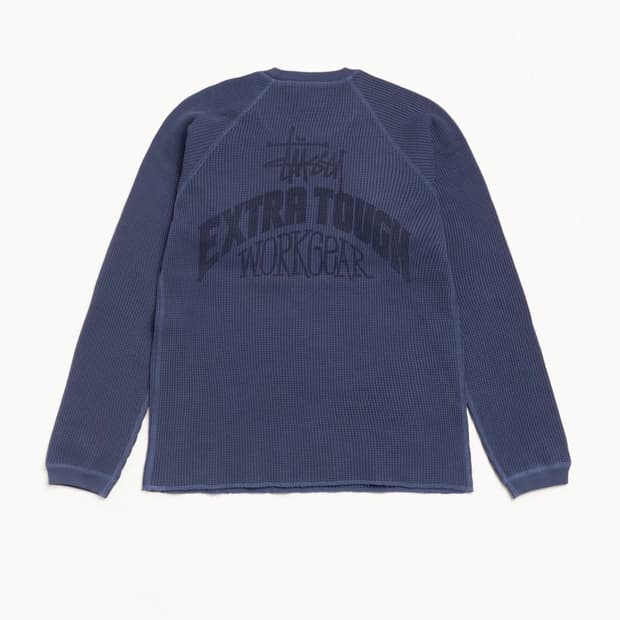 스투시 레글런 네이비 와플티