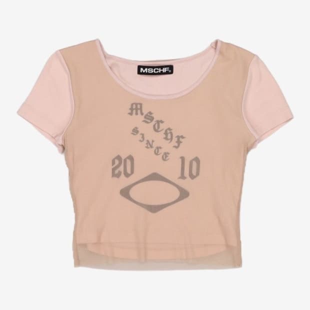 미스치프 sheer mesh top