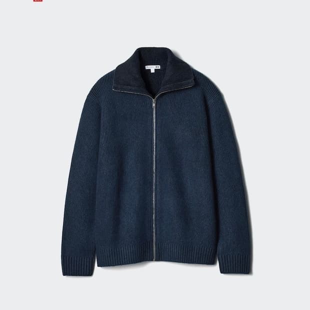 JW앤더슨x유니클로 수플레얀 립 풀집 스웨터 L