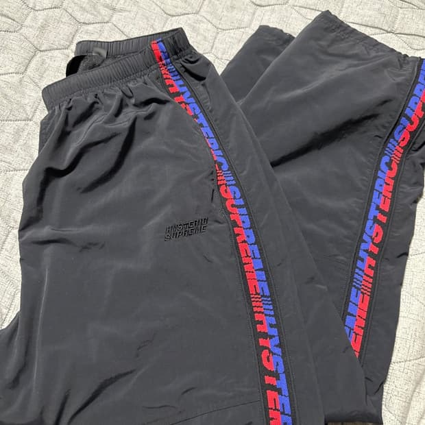 24fw 슈프림 히스테릭글래머 트랙팬츠 블랙