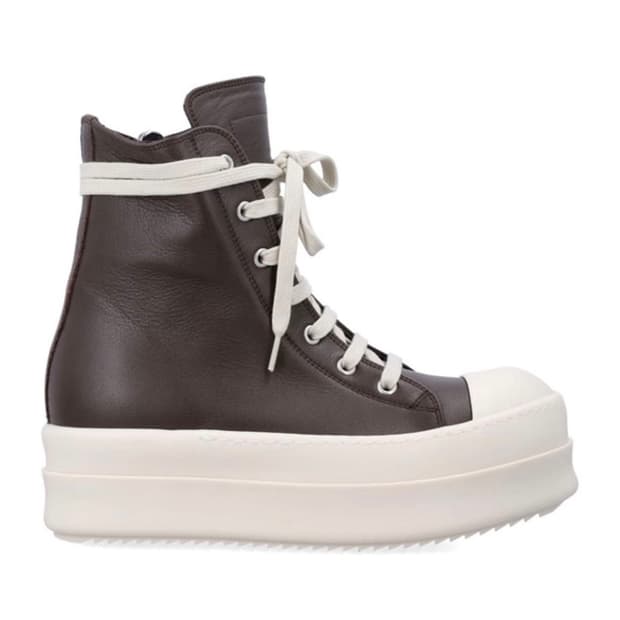 38,39/ 릭오웬스 메가범퍼 라몬즈 하이탑 브라운 밀크 26SS