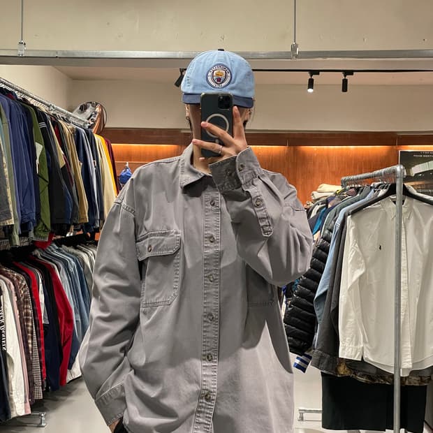 빈티지 헤비코튼 워크 셔츠