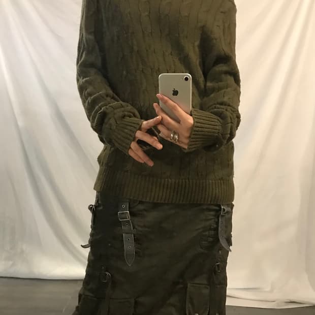 Polo Ralph Lauren Twisted Khaki Knitwear