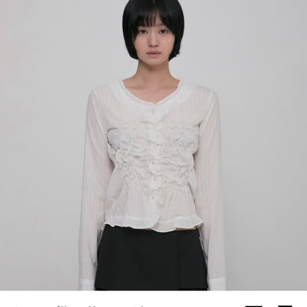 플레어업 Saya Frill Puff Long Blouse