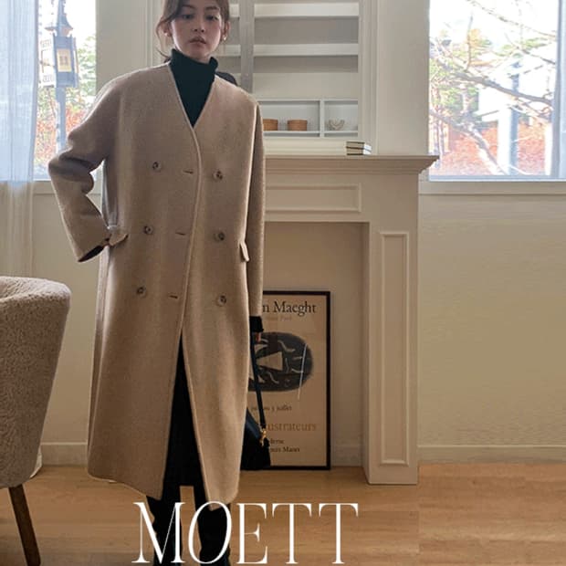 모에트(MOETT) 도슨 노카라 핸드메이드 울코트 프리사이즈