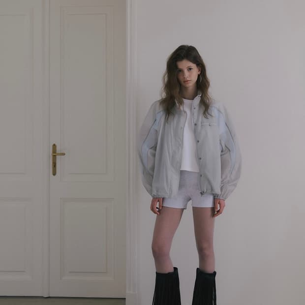 (새상품/택o) 오버듀플레어 인시젼 나일론 자켓 그레이블루