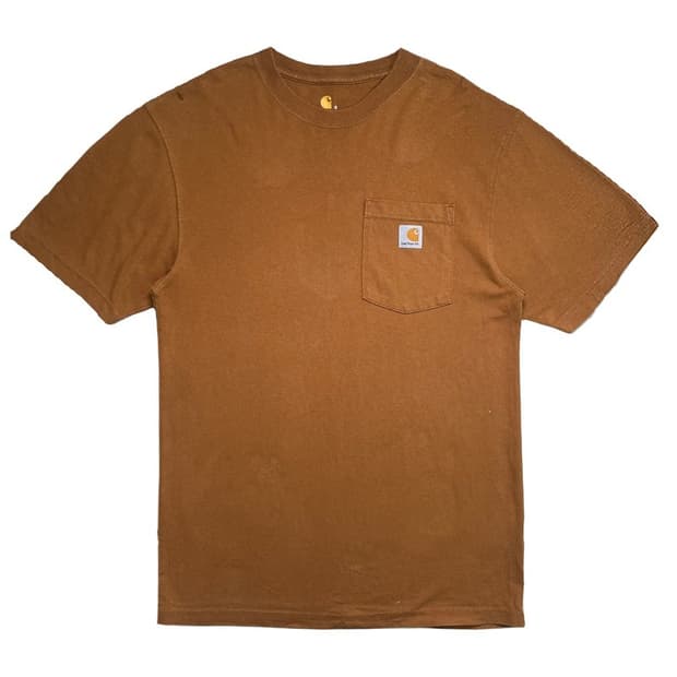 CARHARTT 오리지널핏 티셔츠 브라운 S