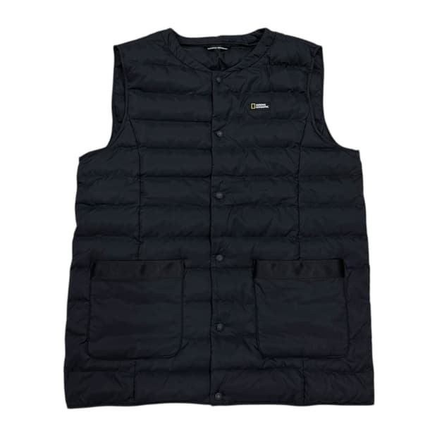 내셔널지오그래픽 스윙 덕다운 경량 패딩 조끼 블랙 L