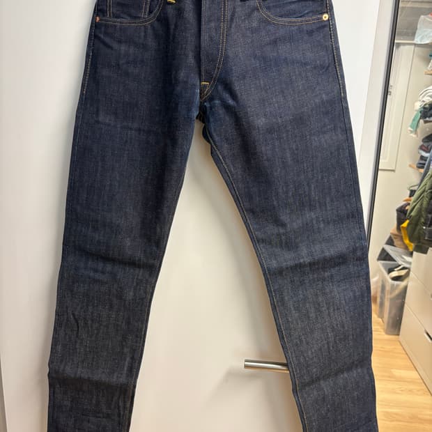 [30X32] RRL 로우 스트레이트 리지드 셀비지 진 인디고