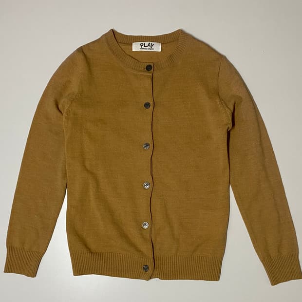꼼데가르송 플레이 울 가디건 M 카멜