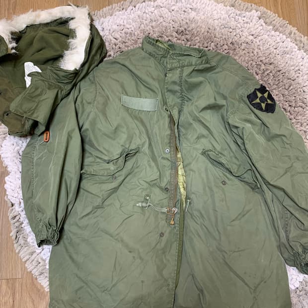 오리지널 70s M-65 내,외피 모자 (내,외피) 풀세트