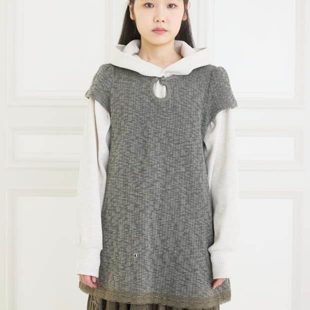 콜로신스 Weird Drop Top Dress Khaki Charcoal