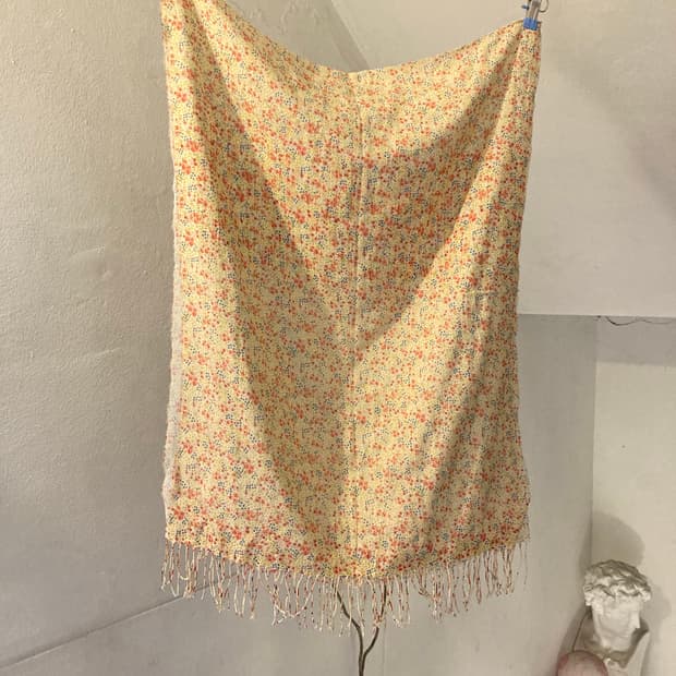 빈티지 플라워패턴 버터 패브릭