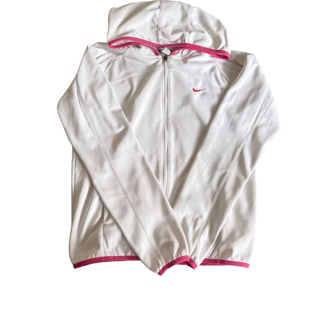 나이키 핑크 스우시 매쉬 후드집업 L 
