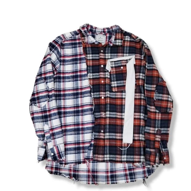 미하라야스히로 멀티컬러 울 셔츠