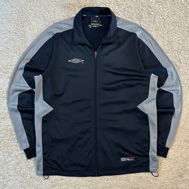 희귀) 엄브로 UMBRO 올드스쿨 백로고 배색 트랙탑 져지