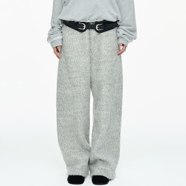 세릭 Hairy Wide Pants _ Gray