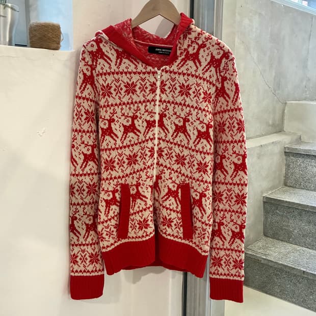 준야 와타나베 니트 후드집업