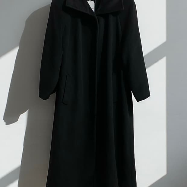 빈티지 램스울 앙고라 롱 코트