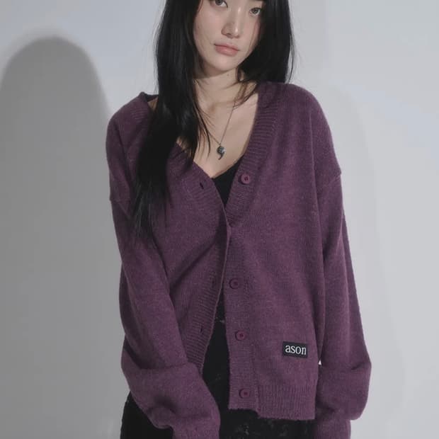 Ason HAPPER CARDIGAN / PURPLE