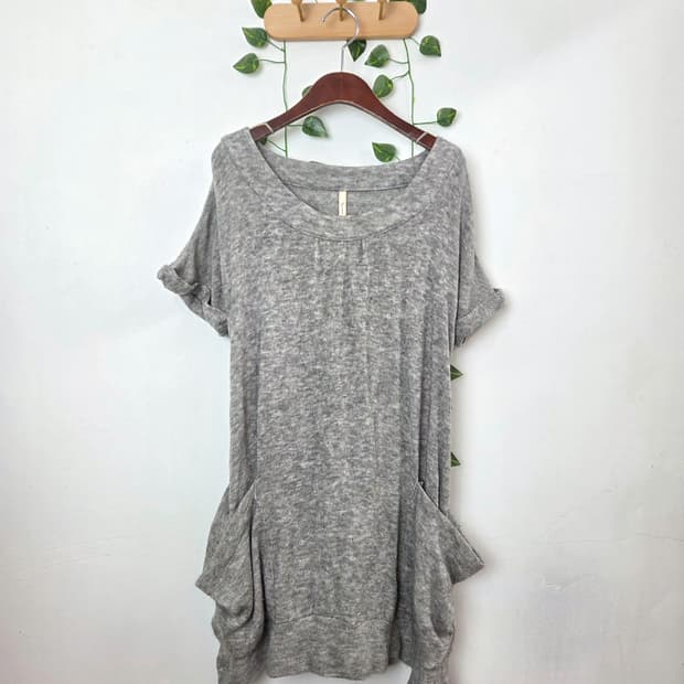 사이드 포켓 니트 원피스