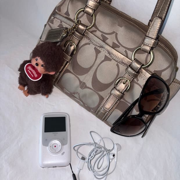 Coach champagne shoulder bag
