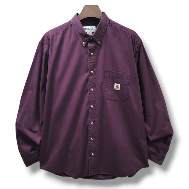 [XL] 칼하트 와인 원포켓 오버핏 긴팔셔츠