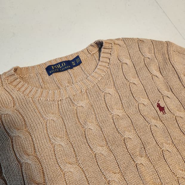 폴로 랄프로렌 케이블 니트 베이지