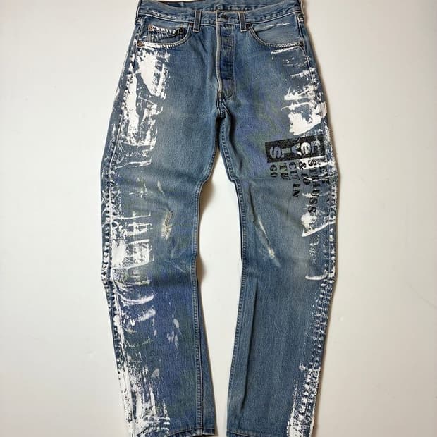 리바이스 501 USA 90's 페인팅 데님 팬츠 PN8526